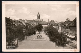 9837 - Alte Foto Ansichtskarte - Schweinfurt - Markt - Gel 1943 - Trinks - Schweinfurt