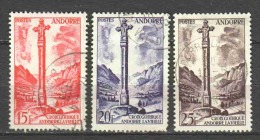 Andorra French 1955 Mi 150-152 Canceled - Used Stamps