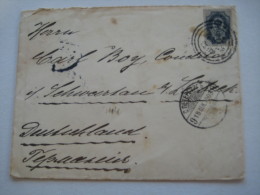 1903 , Nummern Stempel  Auf Brief Nach Deutschland - Brieven En Documenten
