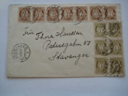 1927 , 13 Marken Auf Brief Nach Stavanger - Lettres & Documents