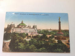 26 - BERLIN Konigsplatz Mit Reichstagsgebaude Und Siegessaule - 1919 Timbrée - Dierentuin