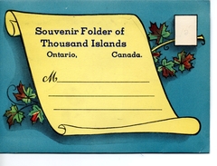 Thousand Islands, Ontario, Canada, Souvenir Fold-Out Postcard, Frontenac County - Thousand Islands