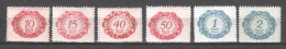 Liechtenstein 1920 Dienst Mi 2-3 + 7-8 + 10-11 MNH - Postage Due