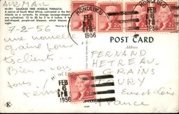 ETATS UNIS - Oblitération De Honolulu Sur Carte Postale Pour La France En 1956 - A Voir - L 6049 - Hawaii