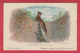 Fable De Jean De La Fontaine ...Le Renard Et Le Bouc - Illustré Par Gustave Dorè - Texte Au Verso - Märchen, Sagen & Legenden