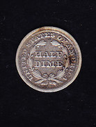 USA KR CAT  KM 76 VF+ 1855  (U25) - Half Dime