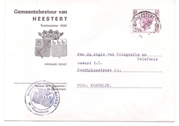 Omslag Enveloppe - Gemeente Heestert - Stempel  1976 - Omslagen