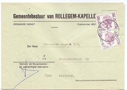 Omslag Enveloppe - Gemeente Rollegem Kapelle - Stempel  1977 - Omslagen
