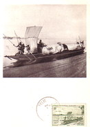 AOF - SOUDAN FRANCAIS - IONYL - CARTE MAXIMUM - SOUDAN - PIROGUE SUR LE NIGER. - Sudan (1954-...)