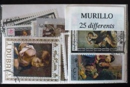 MURILLO Lot De 25 Timbres Tous Differents. Satisfaction Assurée - Autres & Non Classés