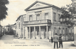 Grignan (Drôme) - L'Hôtel De Ville - Edition J. Brun Et Cie - Carte Animée N° 5 - Grignan