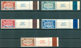 Israel - 1948, Michel/Philex No. : 10/11/12/13/14, COLOR TAB, NEW YEAR ISSUE - MH - *** - - Used Stamps (with Tabs)