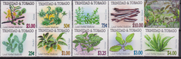 Trinidad & Tobago  MEDICINAL PLANTS 10 V. MNH - Plantas Medicinales