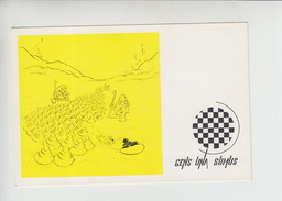Schach Chess Echecs Schachbrett Schachspiel  Caricature Postcard (sa110) - Schaken