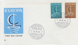 Enveloppe  FDC  1er  Jour     ISLANDE      EUROPA    1966 - 1966