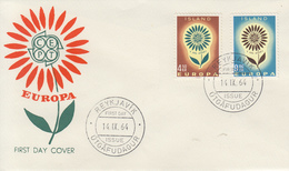 Enveloppe  1er  Jour   ISLANDE    Paire   EUROPA    1964 - FDC