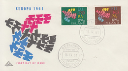 Enveloppe  FDC  1er  Jour   ISLANDE   Paire   EUROPA  1961 - 1961