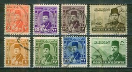 1937 - EGYPTE - Royaume - Roi Farouk - N° 214-256-223-224-228-229-230-232 - 1944 - Gebruikt