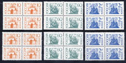 RUSSIAN FEDERATION 1992 Definitive 10, 60K And 2R On Chalky And Ordinary Papersblocks Of 4 MNH / **.  Michel 231-33v+w - Nuovi