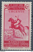 MA185SASF-L4186-TESPURGURGENT.Maroc.Marocco  .MARRUECOS ESPAÑOL ALZAMIENTO NACIONAL.URGENTE. 1937(Ed 185**) S/c MAGNI - Eilbriefmarken