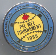 SOFTBALL / BASEBALL - UMPIRES ASSOCIATION, Edmonton, Canada, Pin, Badge, Abzeichen - Baseball