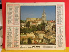 Calendrier > Les Paysages St Émillion (33) Haut Savoie (74) - Almanach Des P.T.T. 1984 Vendu En état - Grossformat : 1981-90