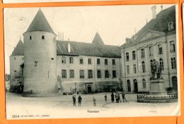 HA703, Yverdon, édit. Burgy, Animée, 3514, Circulée 1906 - Yverdon-les-Bains 