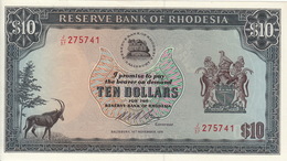 *  RHODESIA 10 DOLLARS 19.11.1975 P-33b UNC [RHO110h] - Rhodesien