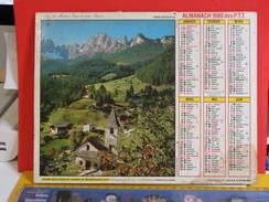 Calendrier > Les Dolomites (Italie) - Alpages (38) - Almanach Des P.T.T. 1988 - Vendu En état - Grossformat : 1981-90