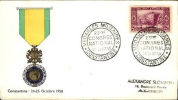 ALGERIE - Premier Jour Médailles Militaires 1958 - P21239 - FDC