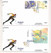 KOSOVO 2016,OLYMPIC GAMES,RIO DE JENEIRO,2X FDC - Summer 2016: Rio De Janeiro