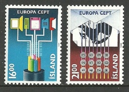 ICELAND 1988 EUROPA COMMUNICATIONS TECHNOLOGY SET MNH - Nuevos