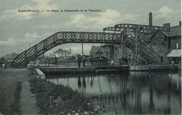 Saint-Ghislain. Le Pont, La Passerelle Et La Verrerie. - Saint-Ghislain