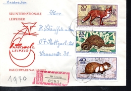 Delcampe - DDR   Lettre Recommandée  Renards Lapins  Castors  Hamster - Hasen