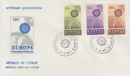 Enveloppe  FDC  1er  Jour   CHYPRE   EUROPA    1967 - 1967