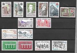 Andorre  Français  EUROPA  1978 , 1979, 1980,1981, 1982, 1983 1984,   N** MNH - Collections