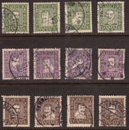 Denmark 1924 300th Anniv. Danish Postal Union Full Set, Cancelled, Sc# 164-175 - Gebraucht