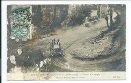 COUPE GORDON BENNETT 5 Juillet 1905 - Circuit D'Auvergne, Richard-Brasier Dans Un Virage, Carte Abîmée, Unique, Photos * - Rallyes