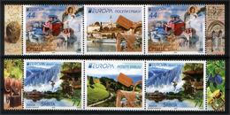 Serbia 2012 Europa CEPT, Visit, Besuche, Monastery, Frescos, Nature, Mountains, Skiing, Middle Row MNH - 2012