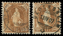 SUISSE 99 + 99a (retouché), Obl., TB. C - Other & Unclassified