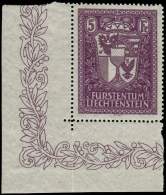 LIECHTENSTEIN 128 : 5f. Lilas, Cdf, TB - Other & Unclassified