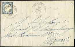 ITALIE (ANCIENS ETATS) DEUX SICILES 13 : 2g. Bleu Obl. CAVA 19/8/61 Sur LAC, TTB - Other & Unclassified