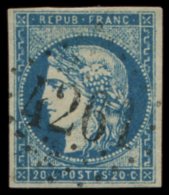 44A  20c. Bleu, T I, R I, Obl. GC 4261, Frais, TB - Otros & Sin Clasificación