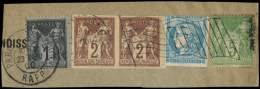 45C  20c. T II R III, Défx + N°83 + 85 PAIRE Et N°106 Obl. DRAPEAU RF PARIS EXP. S. Fragt, B/TB - Altri & Non Classificati