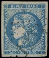 46Ad 20c. Bleu OUTREMER, T III, R I, Obl. GC, Belle Nuance Caractéristique, TB - Other & Unclassified