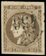 47   30c. Brun, Oblitéré GC 456 De BESANCON, TB - Altri & Non Classificati