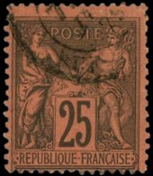 91   25c. Noir Sur Rouge, Oblitéré Càd, TB - Altri & Non Classificati