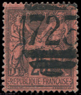 91   25c. Noir Sur Rouge, Obl. Anglaise 723, Qqs Dents écourtées, Frappes TTB - Altri & Non Classificati