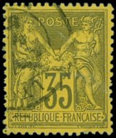 93   35c. Violet Gris Sur Jaune, Très Bon Centrage, Oblitéré Càd, TTB - Altri & Non Classificati