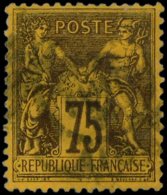 99   75c. Violet Sur Orange, Bon Centrage, Oblitération Lourde, TB - Altri & Non Classificati